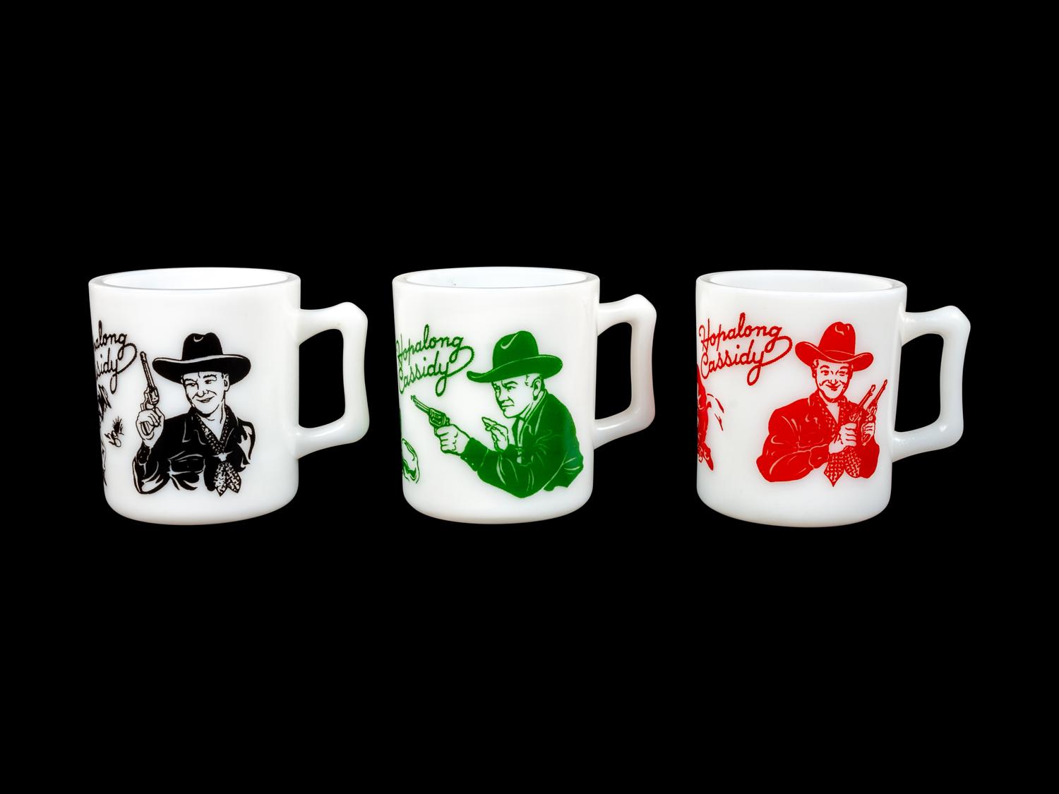 Six Hopalong Cassidy Mugs