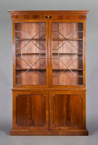 A George II Mahogany Bookcase, Height 97 x width 60 x depth 16 inches.