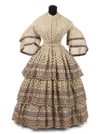 Printed Day Dress, 1860s