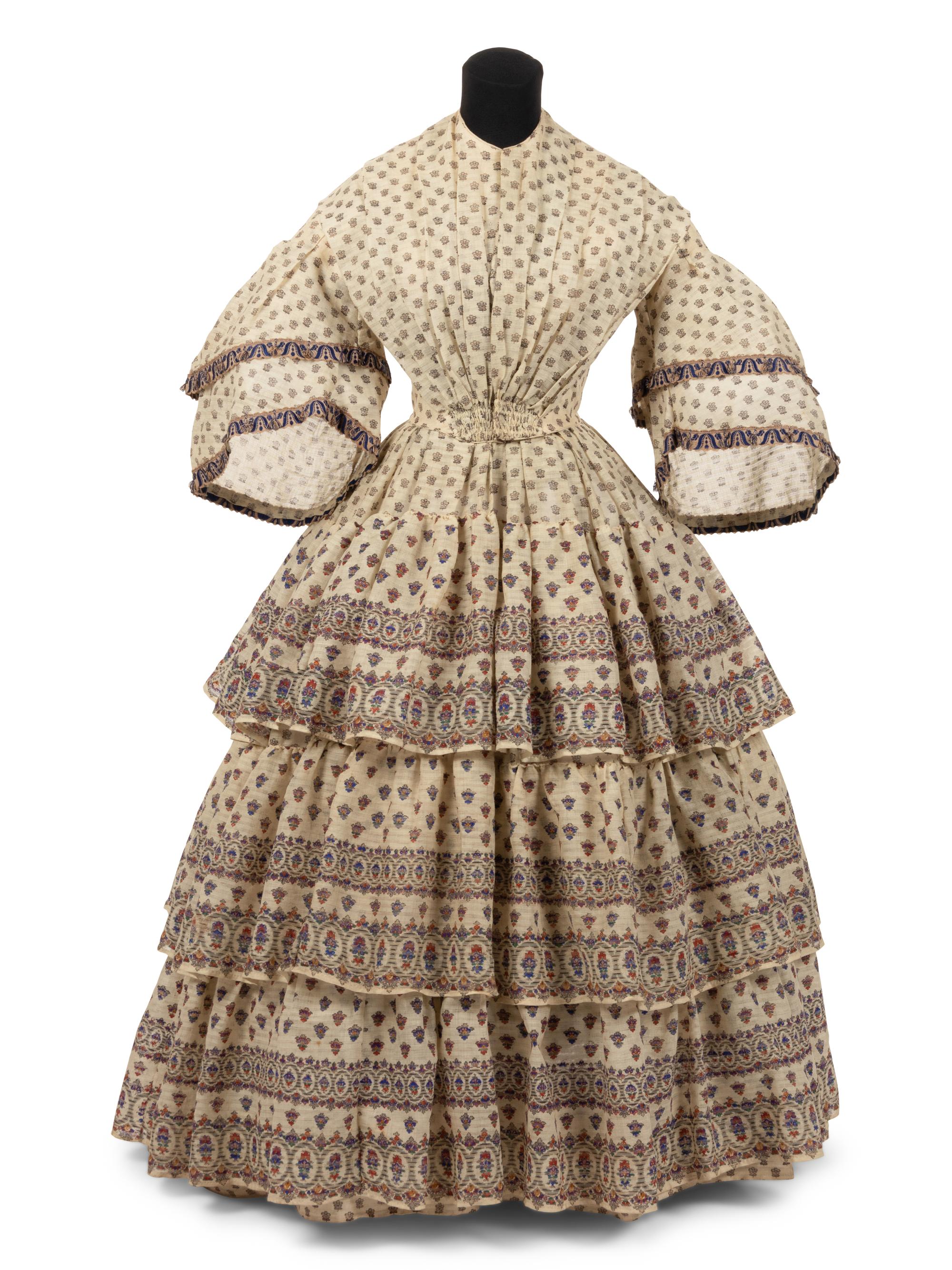 Printed Day Dress, 1860s
