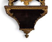 A Louis XV Style Gilt Bronze and Velvet Bracket Clock