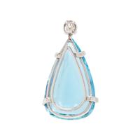 AQUAMARINE AND DIAMOND PENDANT
