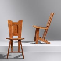 Pair of Constructivist Side Chairs, c. 1920