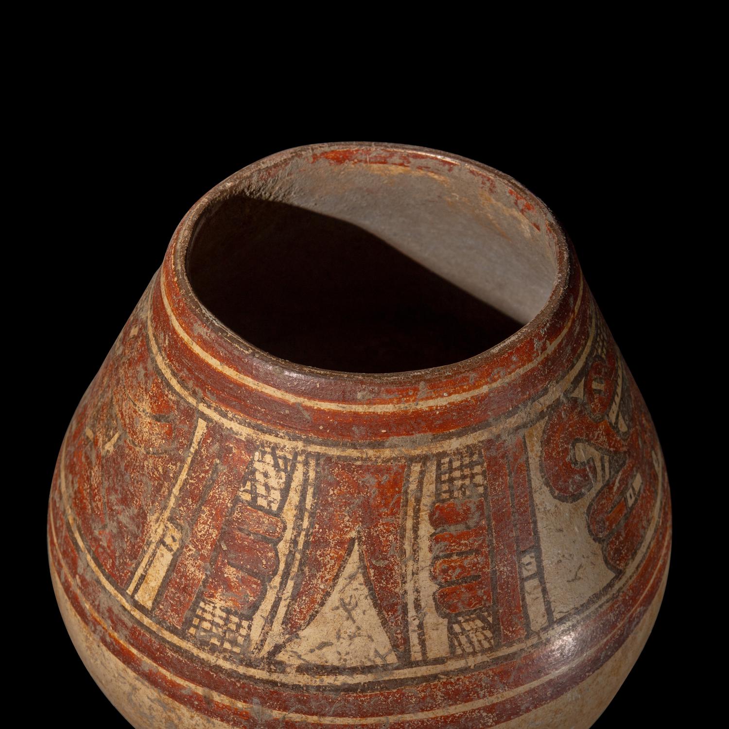 A Nicoya Polychrome Pedestal Jar