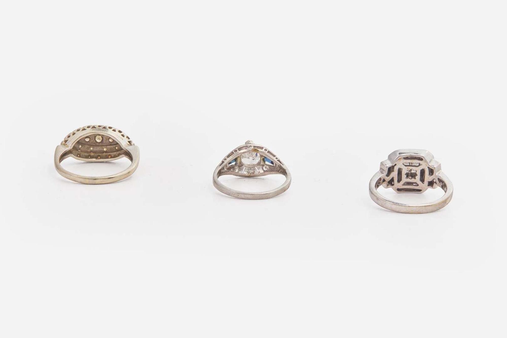 A Group of Ladies Diamond Rings
