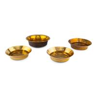 Four Brass Alms Dishes