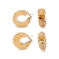 COLLECTION OF YELLOW GOLD HOOP EARCLIPS