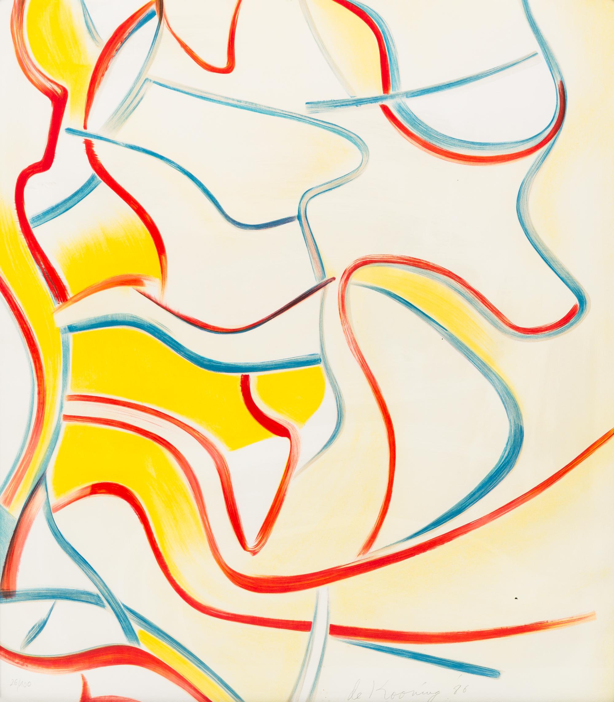 Willem de Kooning, (American/Dutch, 1904-1997), Untitled (from Quatre Lithographies), 1986