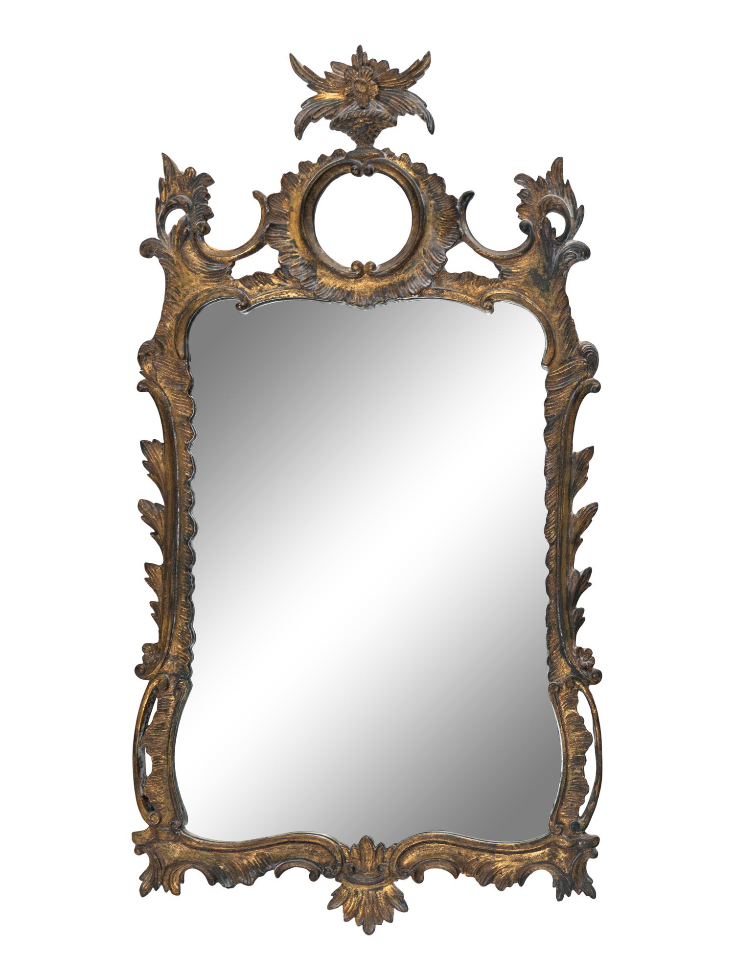 A Pair of Rococo Style Giltwood Mirrors