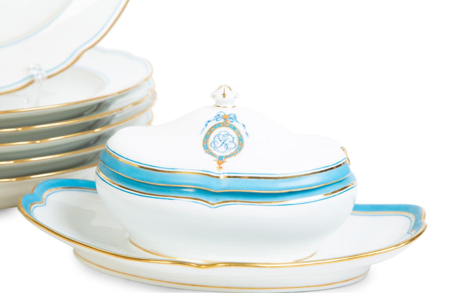 A Group of French Boyer Porcelain Bearing the Monogram of Caroline Slidell Belmont — Third Quarter 19th Century