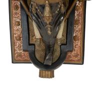 A Pair of Painted and Parcel Gilt Earthenware Elephant-Form Wall Brackets
