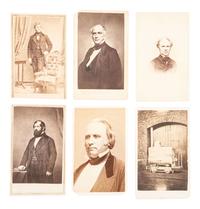 [EARLY PHOTOGRAPHY]. 12 CDVs of politicians, abolitionists, & other figures, incl. Cyrus W. Field.