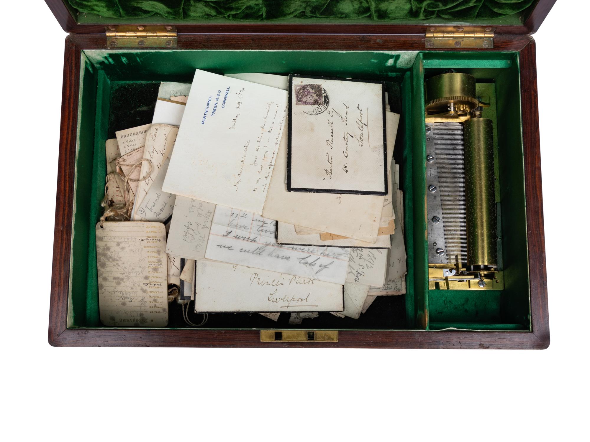 A Musical Needlework Box with Movement by F. Nicole