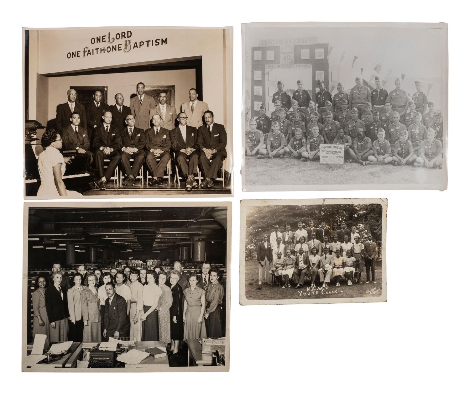 [AFRICAN AMERICANA]. Photographic archive related to Sgt. Robert L. Blackburn, 93rd Signal Company, 93rd Infantry Division, of Cleveland, Ohio.