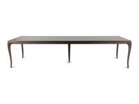 A Holly Hunt Studio Walnut and Brass Carlyle Dining Table