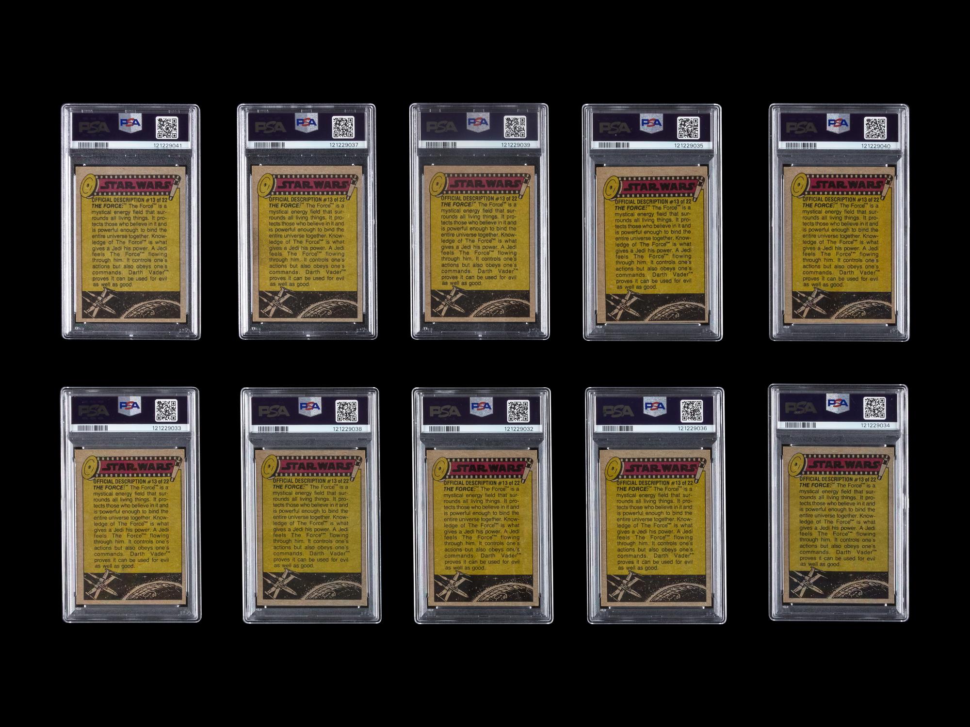 A Collection of 10 PSA Graded 1977 Topps Star Wars Lord Darth Vader Cards No. 196