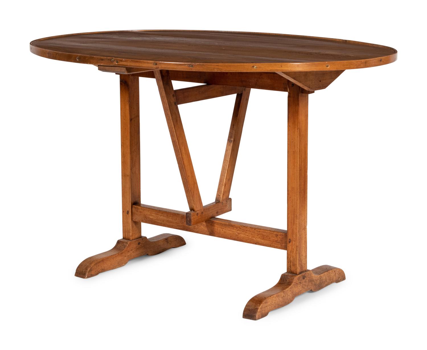 A French Fruitwood Wine Tasting Tilt-Top Table