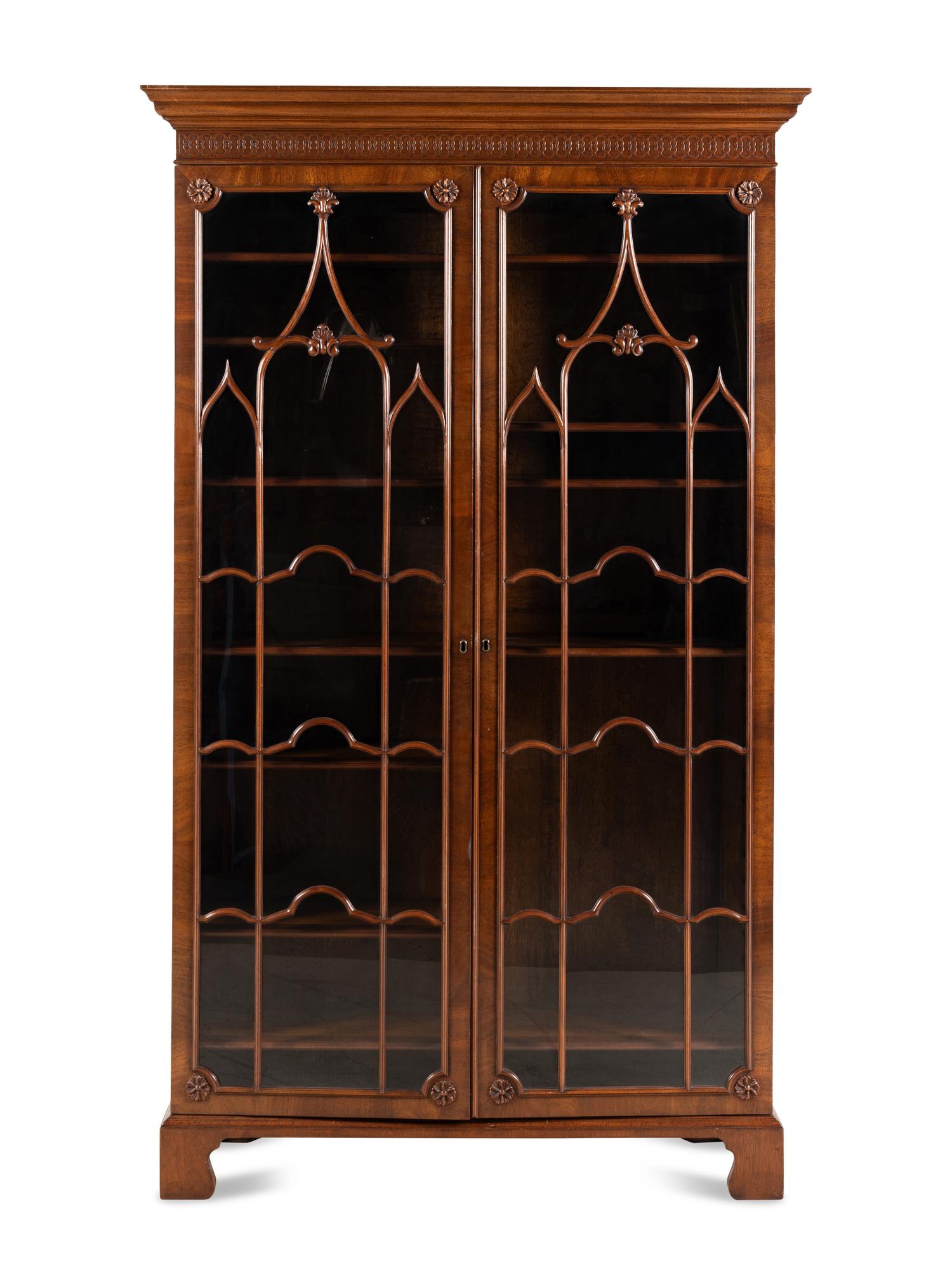 A Burton-Ching Ltd. George III Style Carved Vitrine Cabinet