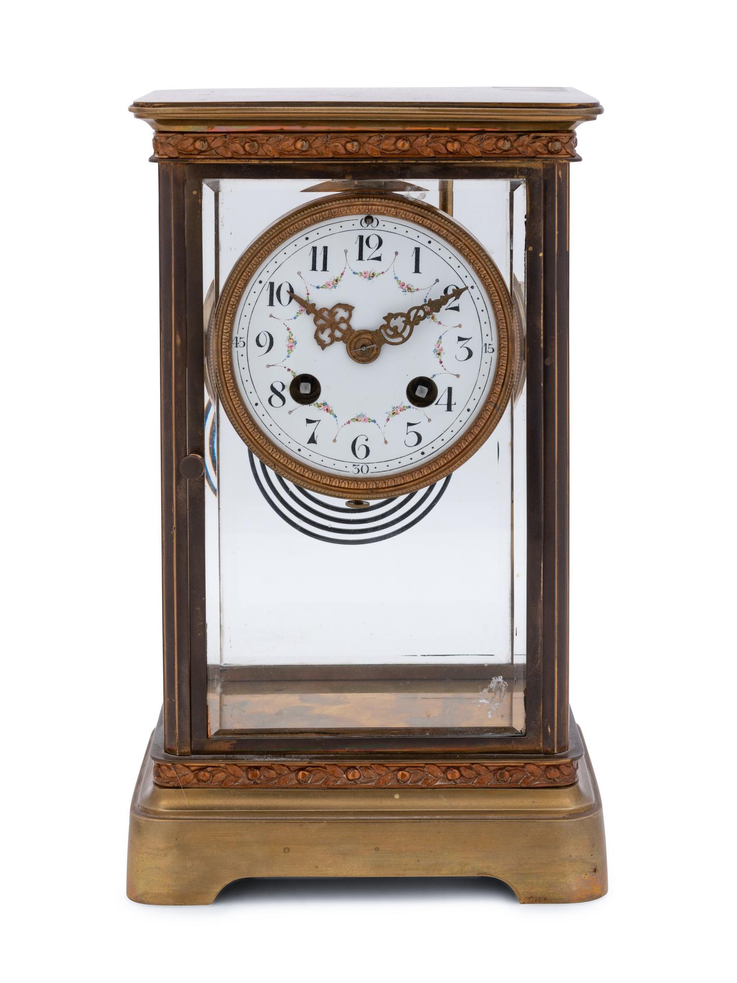 A French Gilt Metal Mounted Mantel Clock
