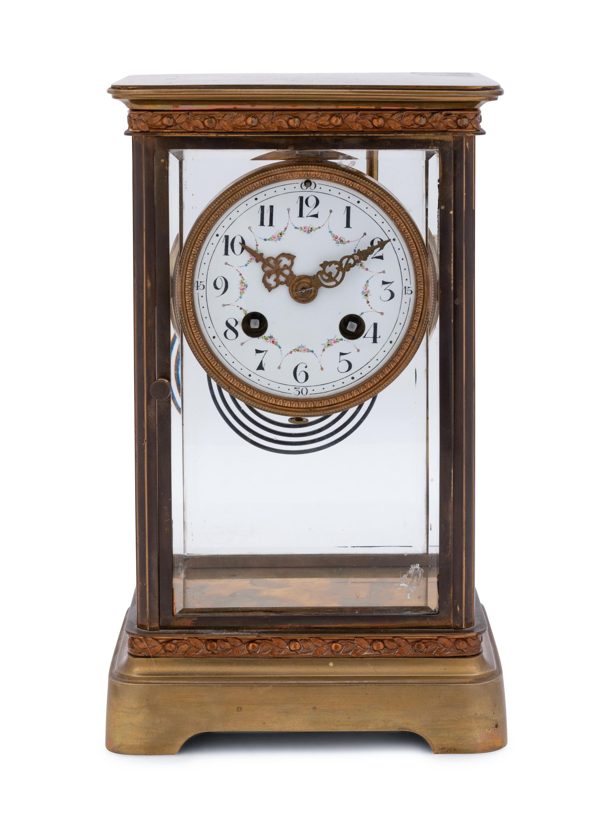 A French Gilt Metal Mounted Mantel Clock