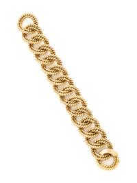 VERDURA, YELLOW GOLD ROPE LINK BRACELET