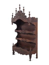 A French Provincial Walnut Hanging Étagère
