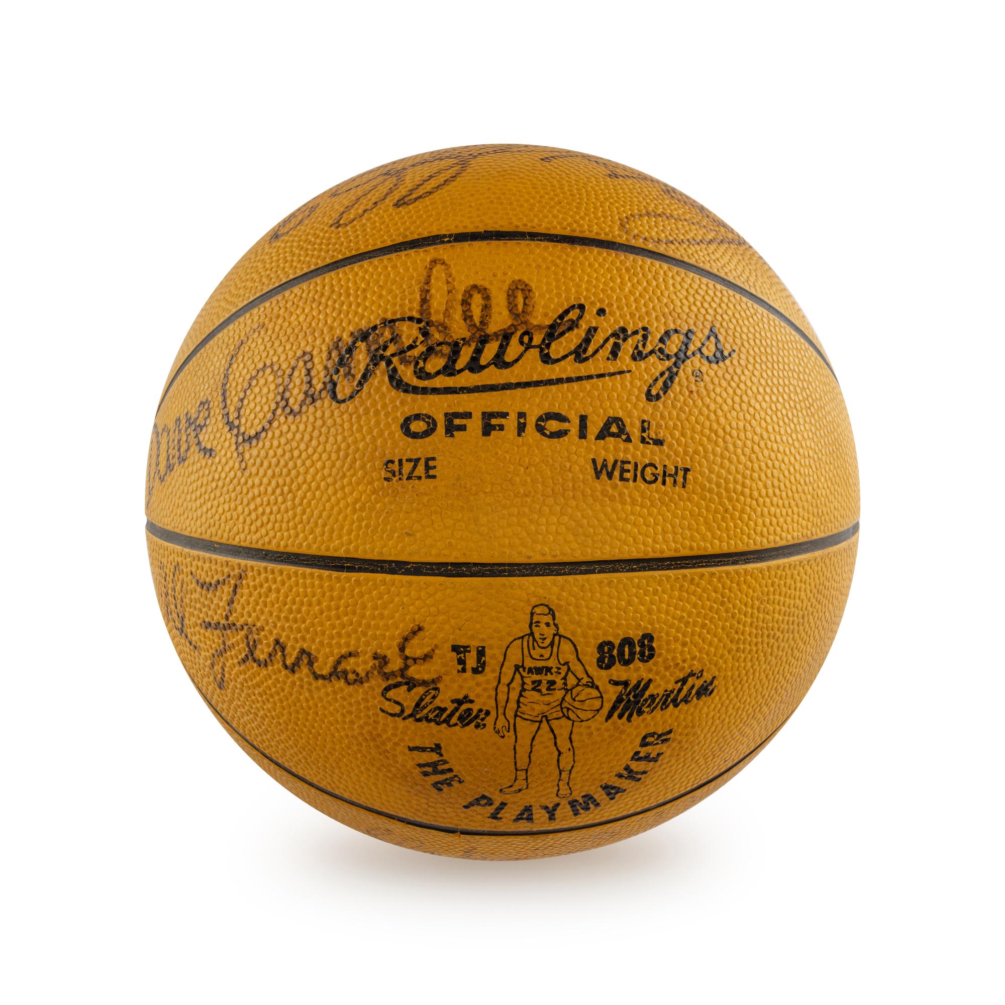 A 1958-59 St. Louis Hawks Team Signed Autograph Basketball (Beckett Authentication Services)