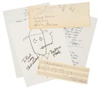 [ENTERTAINERS AND ACTORS]. A group of 4 manuscripts, comprising: