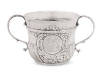 A George I Britannia Silver Caudle Cup