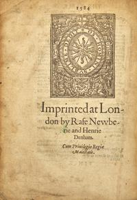 [British Isles] (Caradoc of Llancarfan, and Humphrey Llwyd, and David Powel). The historie of Cambria, now called Wales: A part of the most famous Yland of Brytaine, written in the Brytish language abouet two hundreth yeares past…
