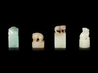 Four Chinese Jade and Jadeite Seals