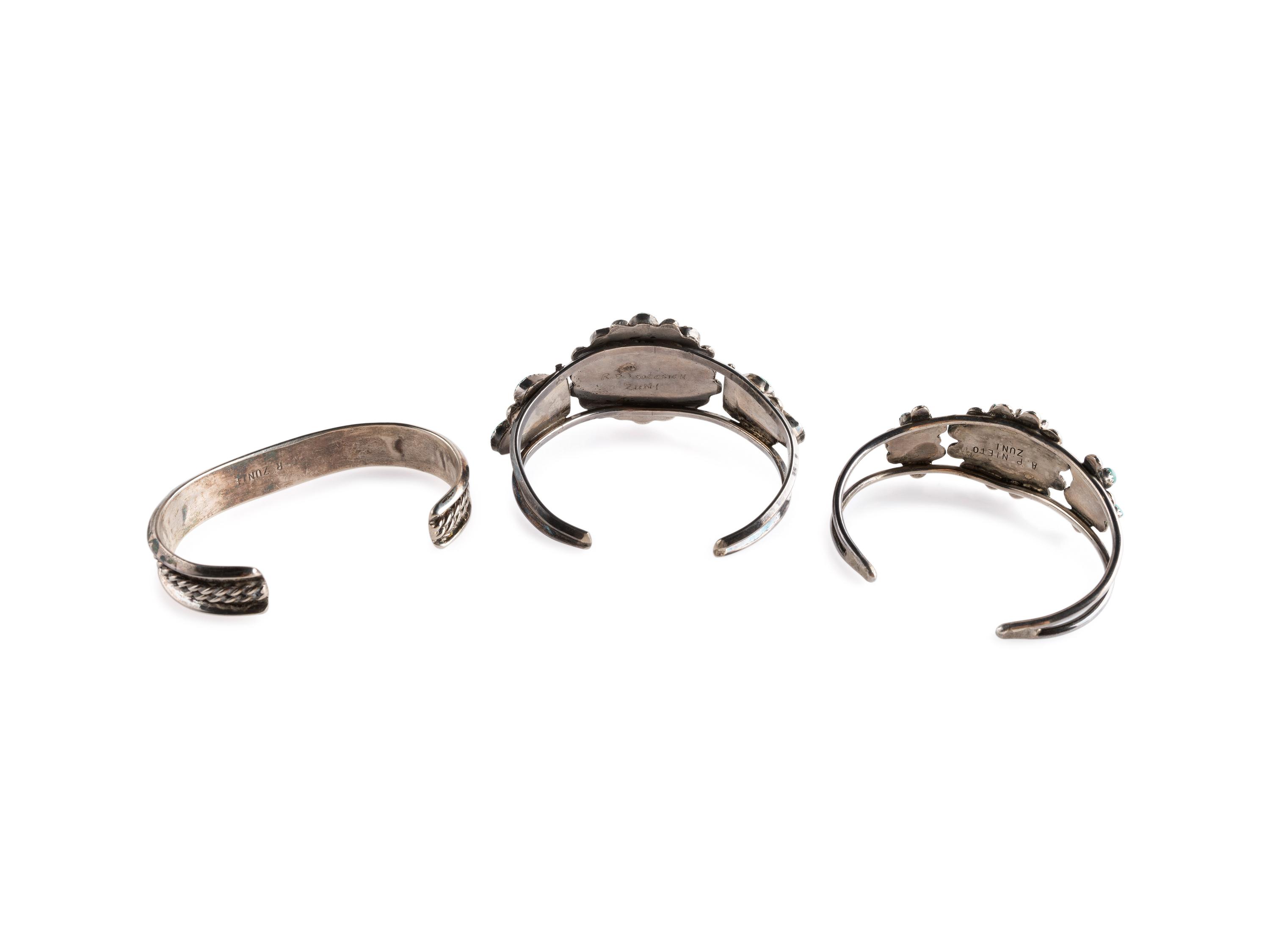 Zuni Cuff Bracelets, with Inlay