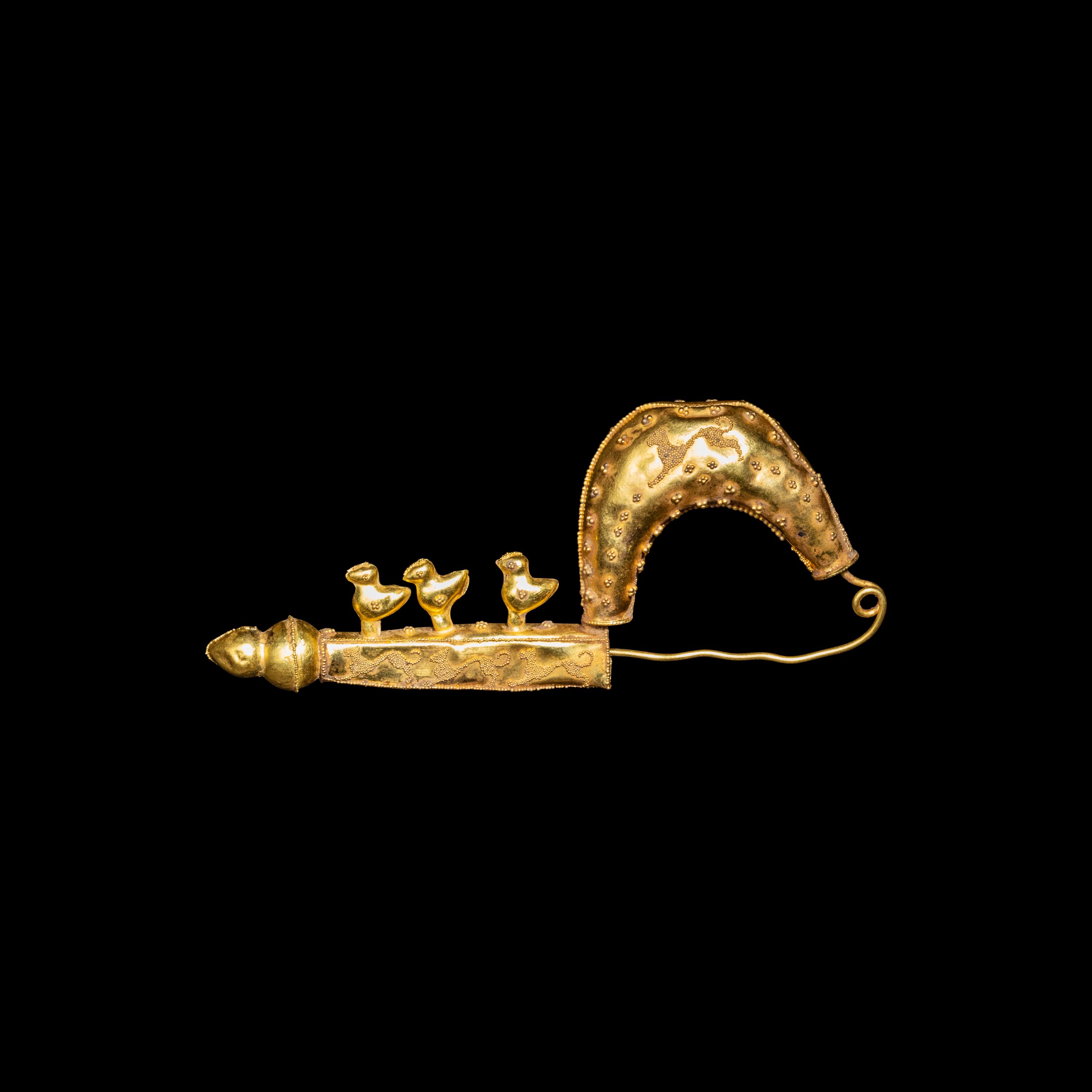 An Etruscan Gold Fibula