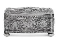 A German Silver Singing Bird Automaton Box