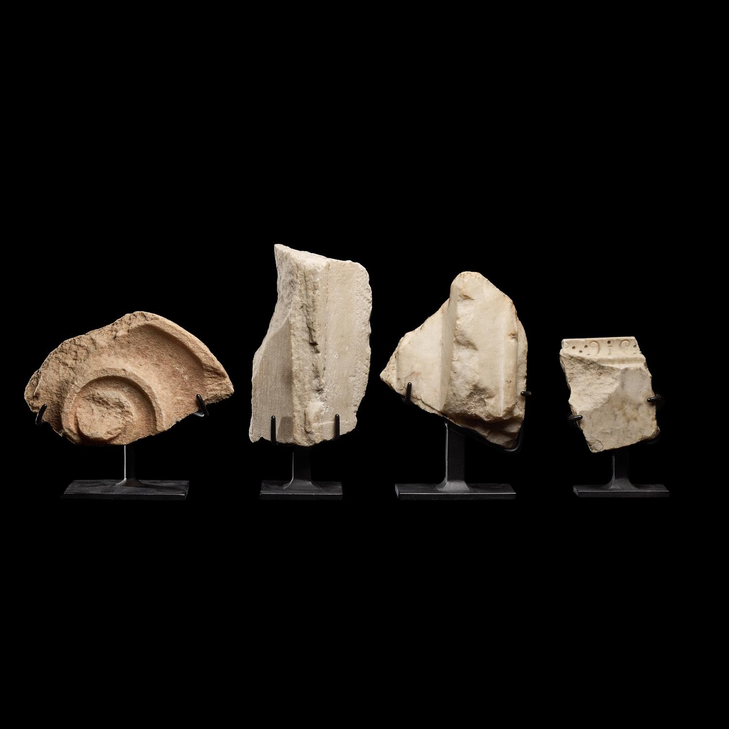 Four Greco-Roman Marble Architectural Fragments