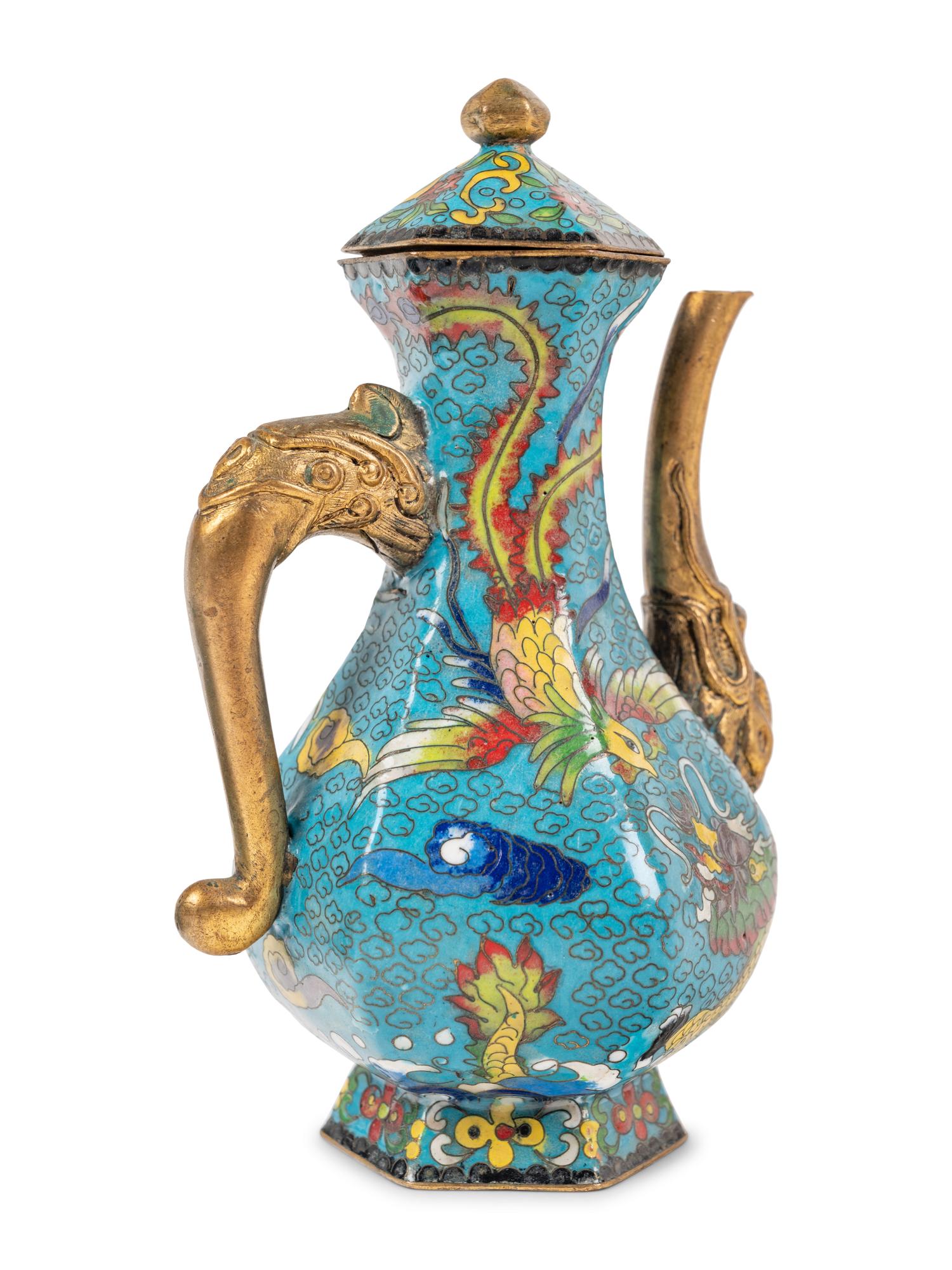 A Chinese Cloisonné Enamel Wine Set
