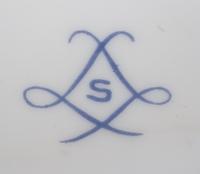 A Sevres Style Porcelain Table Casket Width 12 inches.