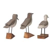 A Group of Three Carved and Painted Wood Sandpiper Shorebirds