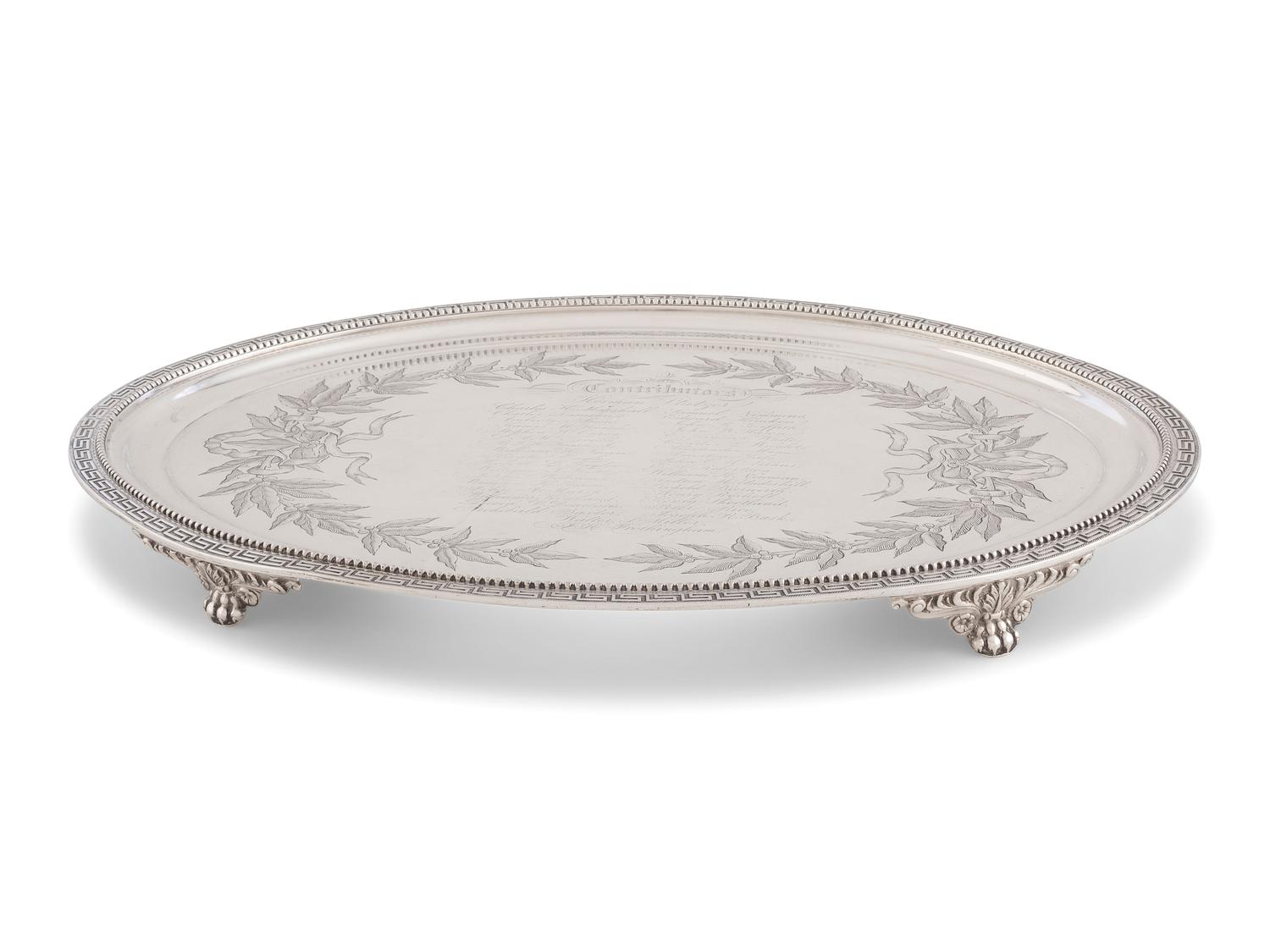 An American Silver Presentation Tray