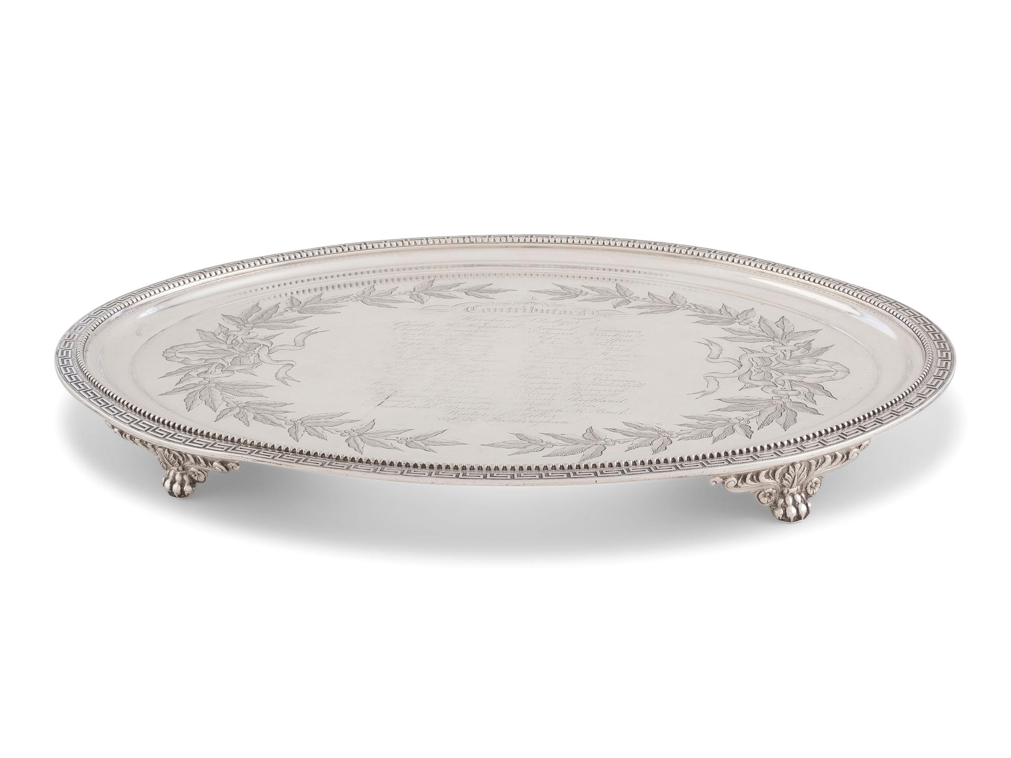 An American Silver Presentation Tray