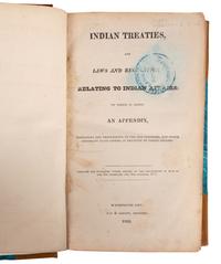 [NATIVE AMERICANS -- TREATIES]. A group of 6 works related to Indian treaties, comprising: