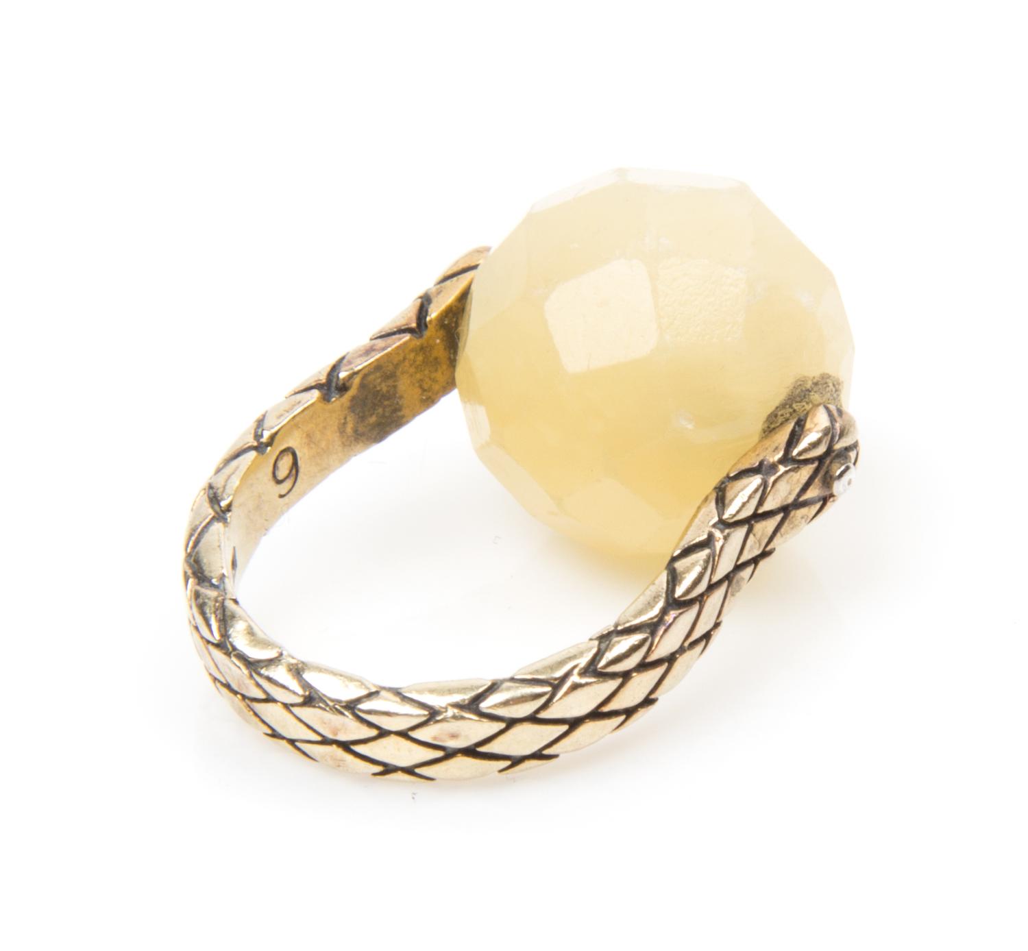 A Bottega Veneta Faceted Stone Ring,