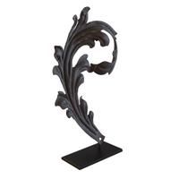 A Wrought Iron Leaf Fragment from the Estate of Jose Thenee 8" W x 2.5" D x 13" H — Argentina, 20th Century