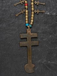 Brass Isleta Cross Necklace