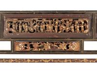 A Chinese Carved and Painted Panel