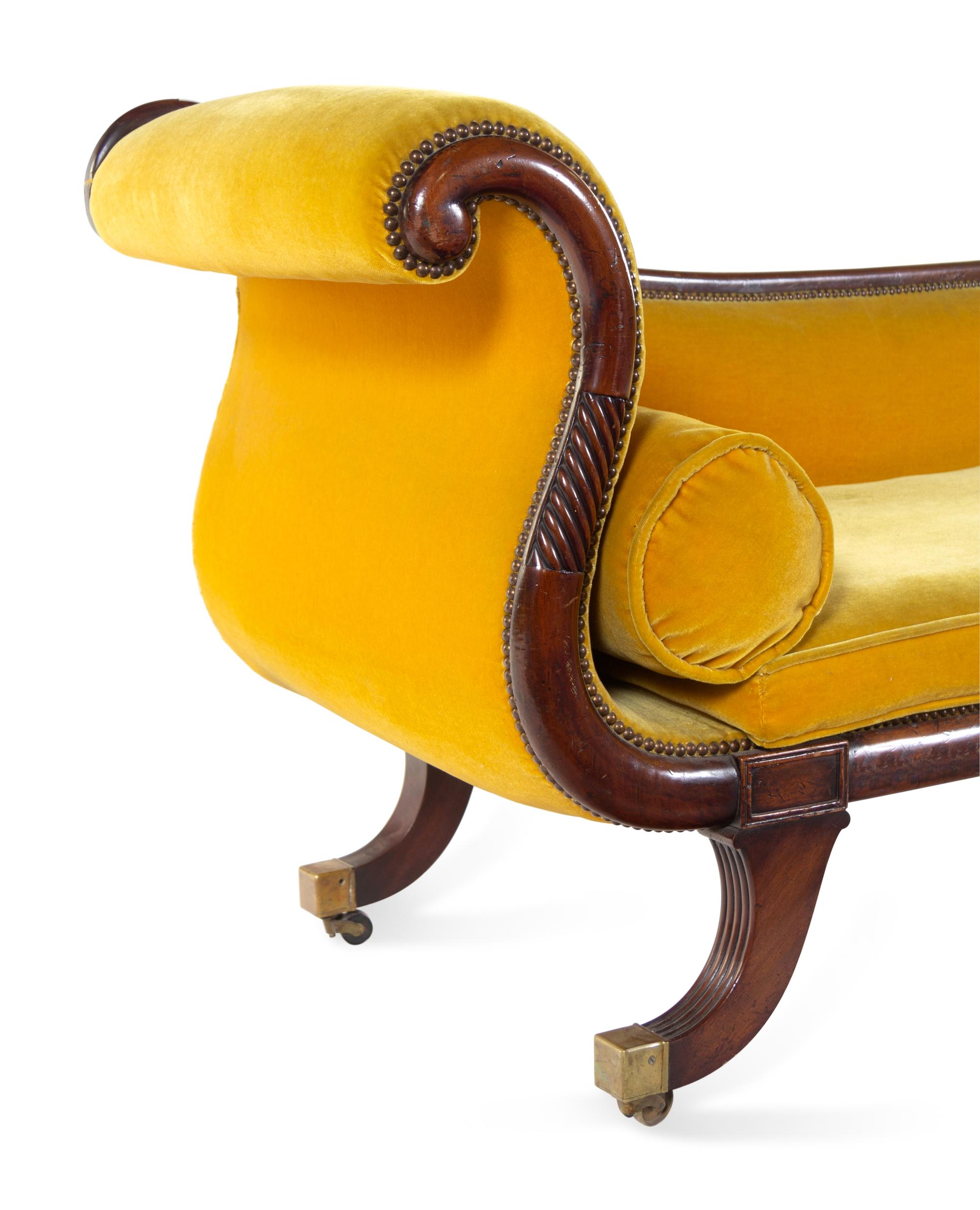 A Regency Mahogany Recamier