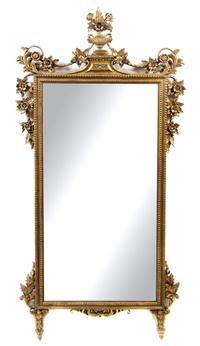 An Italian Giltwood Mirror Height 55 x width 27 1/2 inches. — LATE 19TH/EARLY 20TH CENTURY