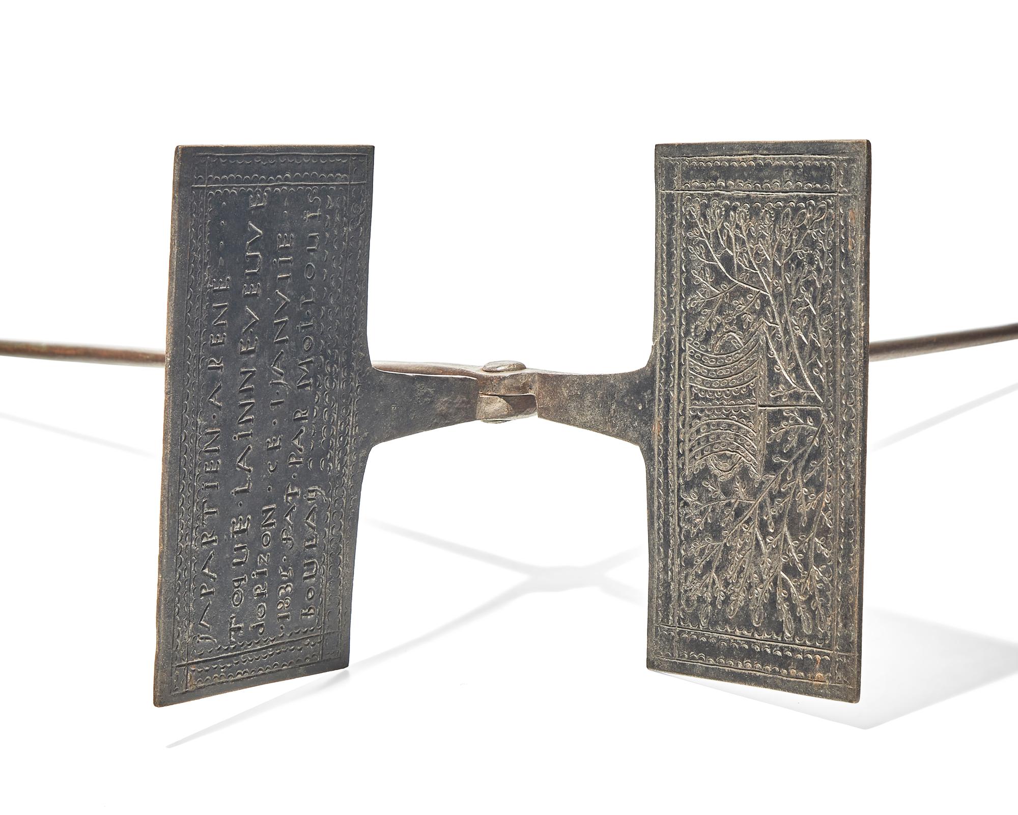 A Group of Five Wrought Iron Waffle Irons, French and Flemish, Late 18th and 19th Century