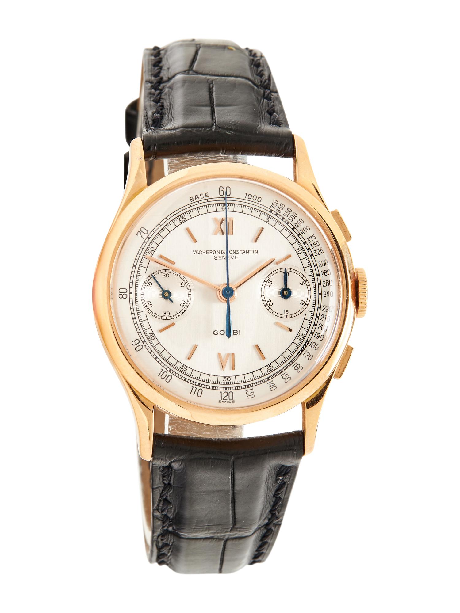 VACHERON & CONSTANTIN FOR GOBBI, REF. 4072 18K PINK GOLD CHRONOGRAPH WATCH