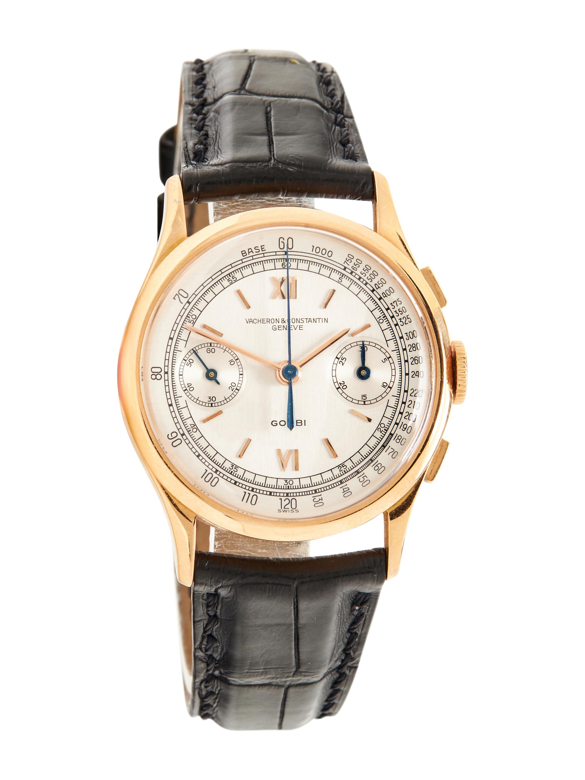 VACHERON & CONSTANTIN FOR GOBBI, REF. 4072 18K PINK GOLD CHRONOGRAPH WATCH